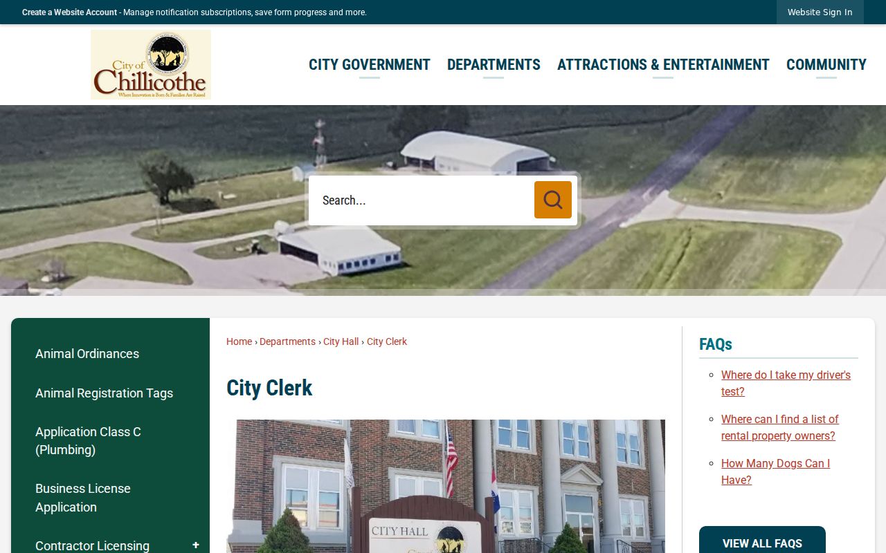 Chillicothe court docket city administration source